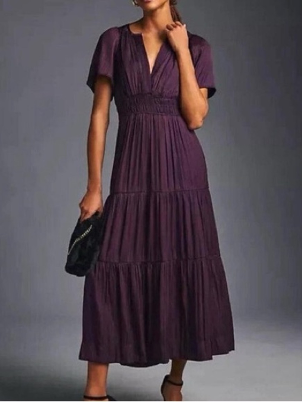 Anthropologie Somerset Maxi Dress, Purple M - Picture 12 of 14